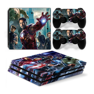 Playstation 4 Pro PS4 PRO Skin Stickers PVC for Console & Pads- Re-design your PS4 Pro ***Heroes***