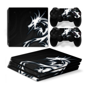 Playstation 4 Pro PS4 PRO Skin Stickers PVC for Console & Pads- Re-design your PS4 Pro ***DragonTribal***