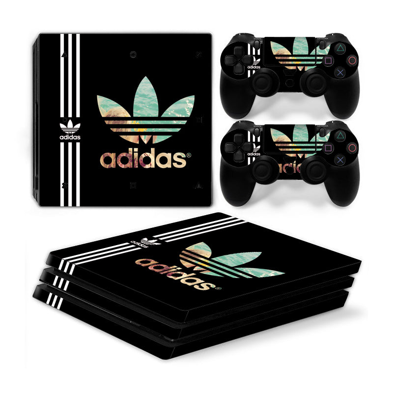 Playstation 4 Pro PS4 PRO Skin Stickers PVC for Console & Pads- Re-design your PS4 Pro ***BlackAdidas***