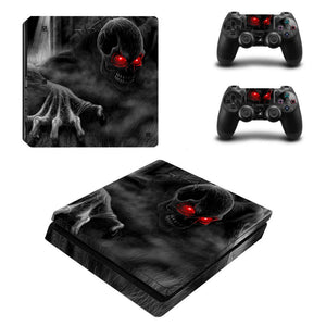 PS4 Slim FULL BODY Accessory Wrap Sticker Skin Cover Decal for PS4 Slim PlayStation 4 Slim, ***Demon***