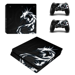 PS4 Slim FULL BODY Accessory Wrap Sticker Skin Cover Decal for PS4 Slim PlayStation 4 Slim, ***DragonTribal***