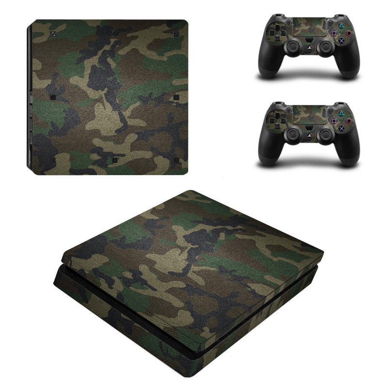 PS4 Slim FULL BODY Accessory Wrap Sticker Skin Cover Decal for PS4 Slim PlayStation 4 Slim, ***GreenMoro***