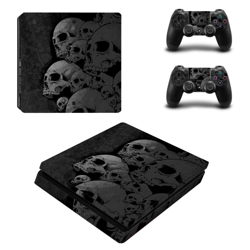 PS4 Slim FULL BODY Accessory Wrap Sticker Skin Cover Decal for PS4 Slim PlayStation 4 Slim, ***SkullCollection***