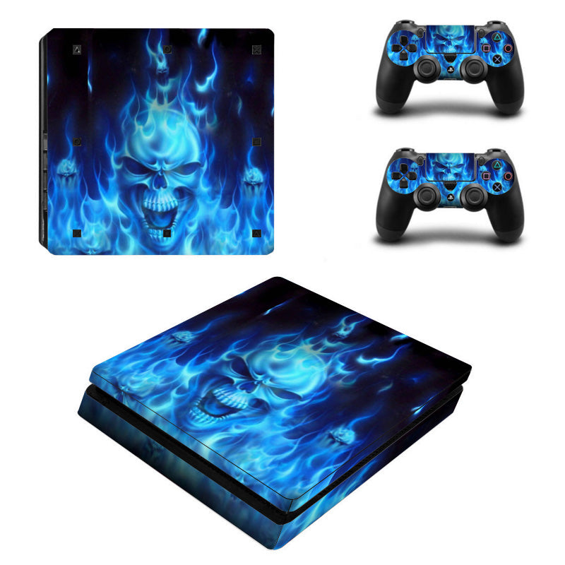 PS4 Slim FULL BODY Accessory Wrap Sticker Skin Cover Decal for PS4 Slim PlayStation 4 Slim, ***BlueFire***