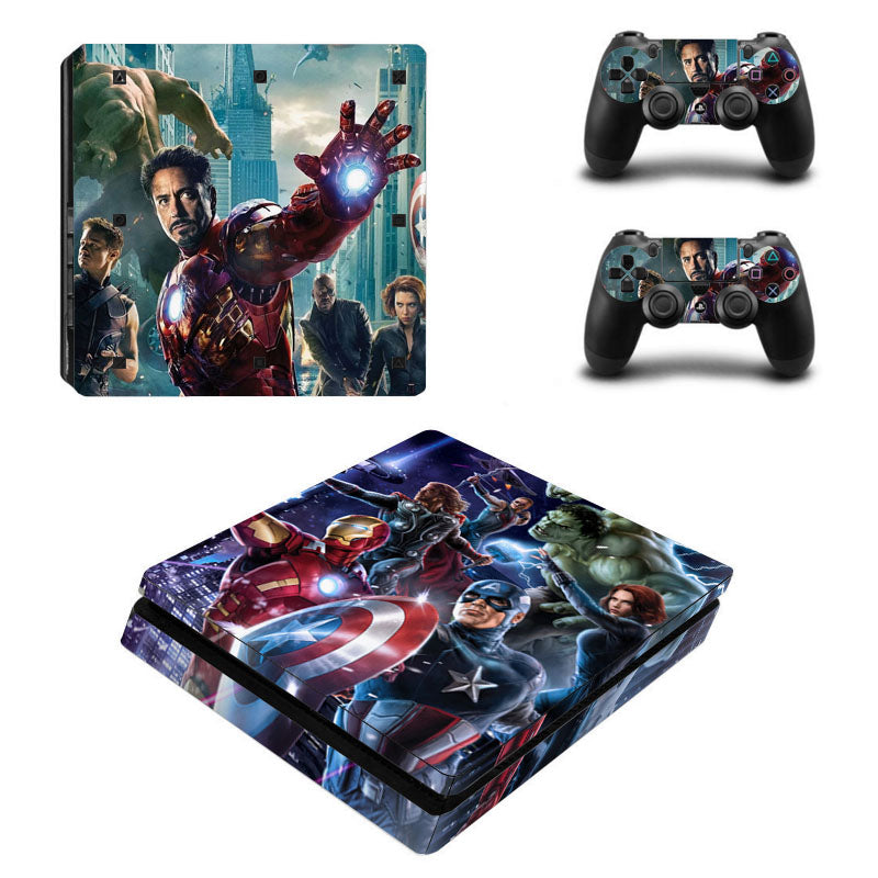 PS4 Slim FULL BODY Accessory Wrap Sticker Skin Cover Decal for PS4 Slim PlayStation 4 Slim, ***Heroes***