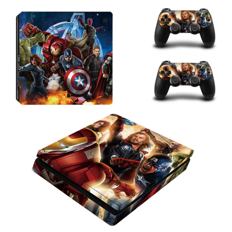PS4 Slim FULL BODY Accessory Wrap Sticker Skin Cover Decal for PS4 Slim PlayStation 4 Slim, ***Heroes2***