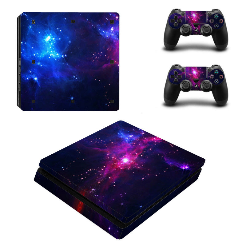 PS4 Slim FULL BODY Accessory Wrap Sticker Skin Cover Decal for PS4 Slim PlayStation 4 Slim, ***Galaxy***