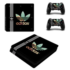 PS4 FULL BODY Accessory Wrap Sticker Skin Cover Decal for PS4 Playstation 4, ***Black Adidas***