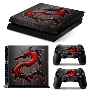 PS4 FULL BODY Accessory Wrap Sticker Skin Cover Decal for PS4 Playstation 4, ***Red Dragon***