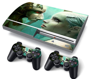 PS3 FAT PlayStation 3 ORIGINAL Skin/Stickers PVC for Console + 2 Controllers/Pads Decal Protector Cover ***Robot Red Eyes***