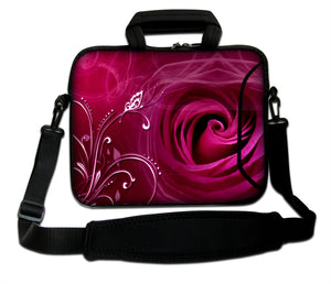 15"- 15.6" (inch) LAPTOP BAG CARRY CASE/BAG WITH HANDLE & STRAP NEOPRENE FOR LAPTOPS/NOTEBOOKS, *ROSE*