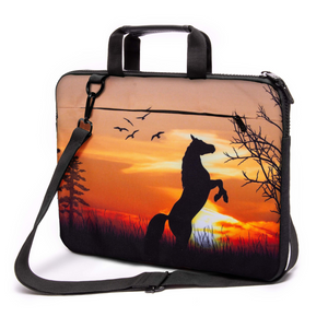 15" - 15,3" inch Laptop bag case made of Canvas with pocket for accessories *HorseShadow*