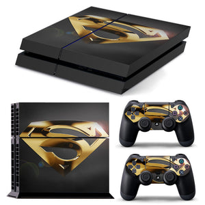 PS4 FULL BODY Accessory Wrap Sticker Skin Cover Decal for PS4 Playstation 4, ***Gold Superman***