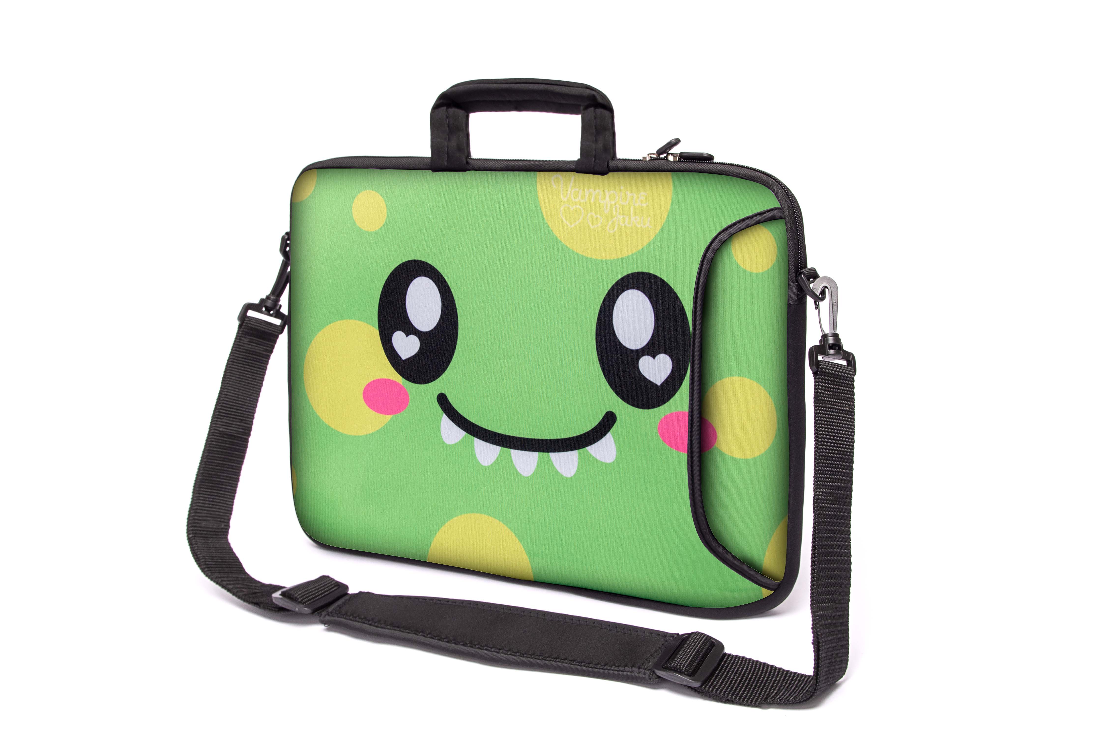 17"- 17.3" (inch) LAPTOP BAG/CASE WITH HANDLE & STRAP, NEOPRENE MADE FOR LAPTOPS/NOTEBOOKS, ZIPPED*SWEET GREN*