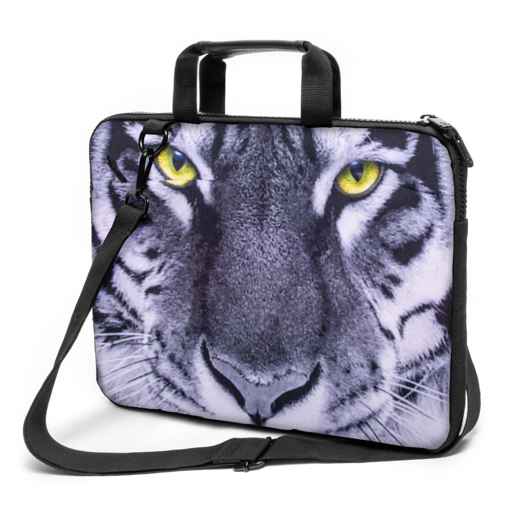 15" - 15,3" inch Laptop bag case made of Canvas with pocket for accessories *Tiger*