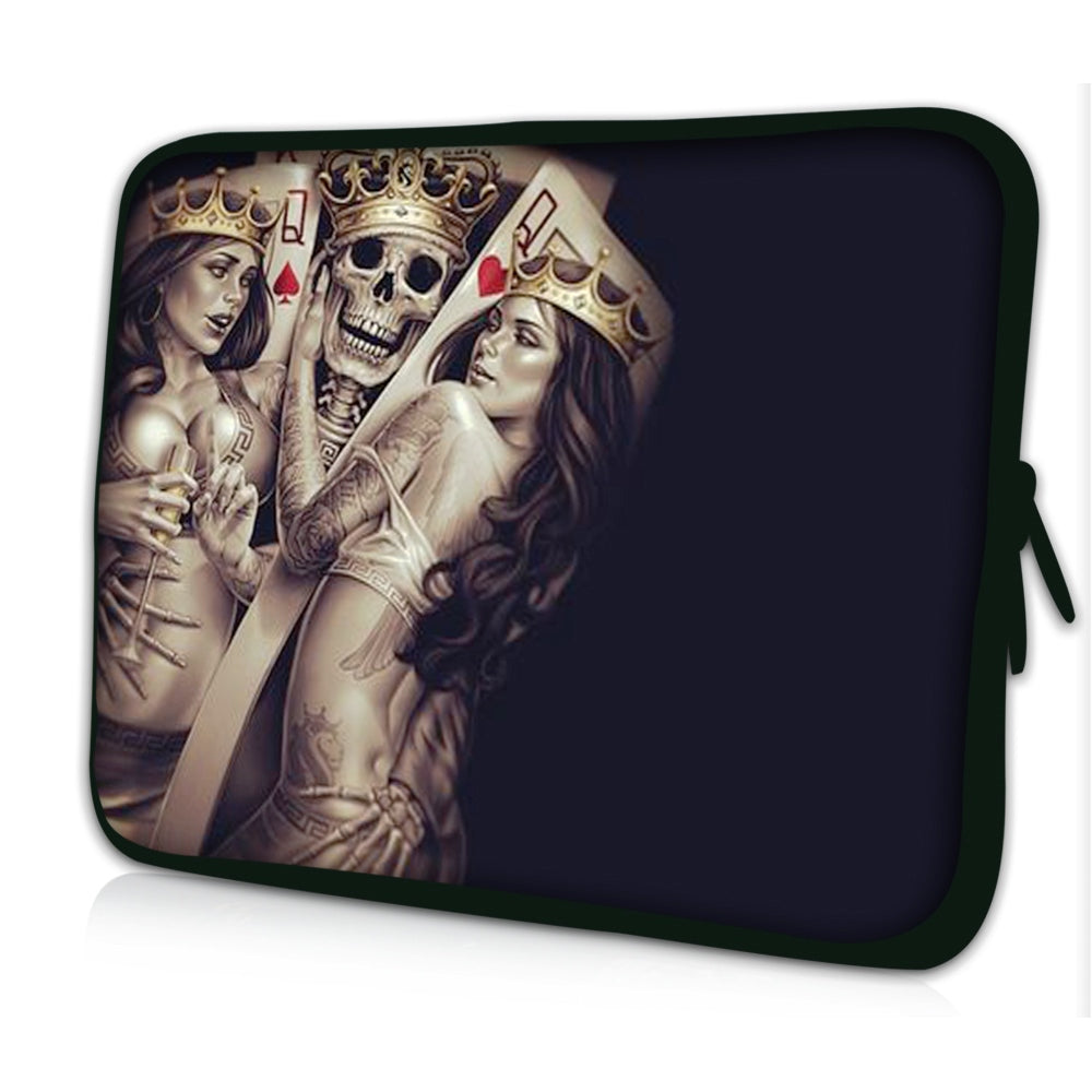 15"- 15.6" (inch) LAPTOP SLEEVE CARRY CASE/BAG NEOPRENE FOR LAPTOPS/NOTEBOOKS, ZIPPED *TWO QUEENS*