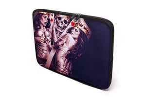 17"- 17.3" (inch) LAPTOP SLEEVE CARRY CASE/BAG NEOPRENE FOR LAPTOPS/NOTEBOOKS, ZIPPED *Two Queens*