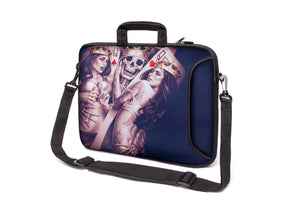 17"- 17.3" (inch) LAPTOP BAG/CASE WITH HANDLE & STRAP, NEOPRENE MADE FOR LAPTOPS/NOTEBOOKS, ZIPPED*TWO QUEENS*