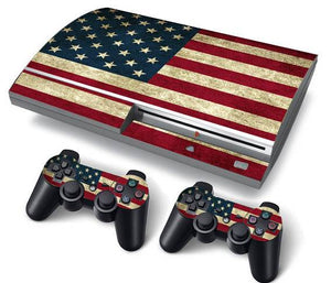 PS3 FAT PlayStation 3 ORIGINAL Skin/Stickers PVC for Console + 2 Controllers/Pads Decal Protector Cover ***USA***