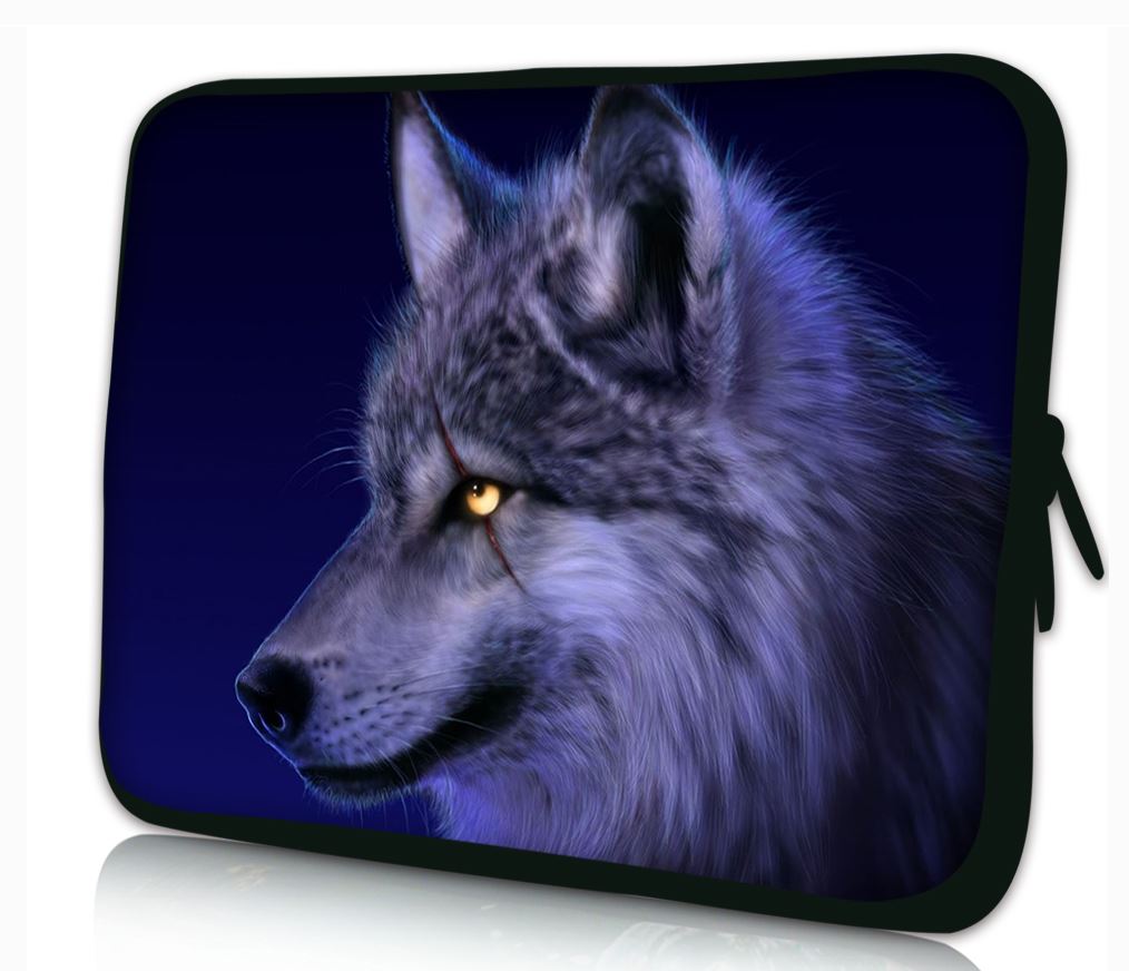 17"- 17.3" (inch) LAPTOP SLEEVE CARRY CASE/BAG NEOPRENE FOR LAPTOPS/NOTEBOOKS, ZIPPED *Wolf*