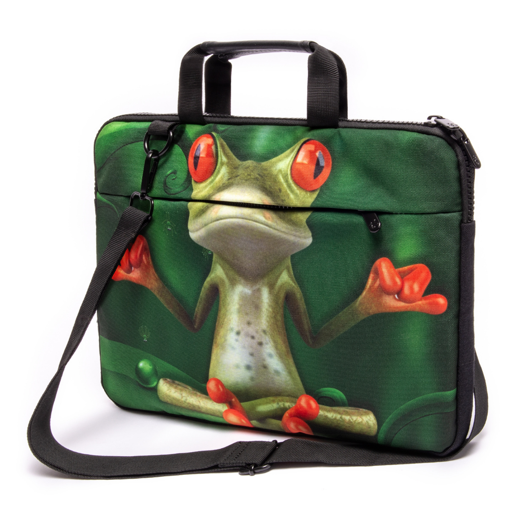 17" - 17,3" inch Laptop bag case made of Canvas with pocket for accessories *YogaFrog"